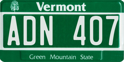 VT license plate ADN407
