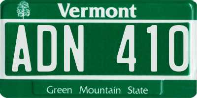 VT license plate ADN410