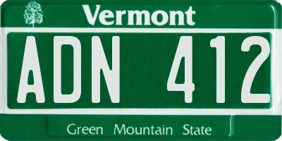 VT license plate ADN412