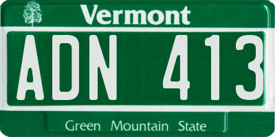 VT license plate ADN413