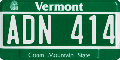 VT license plate ADN414