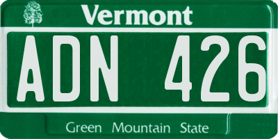 VT license plate ADN426