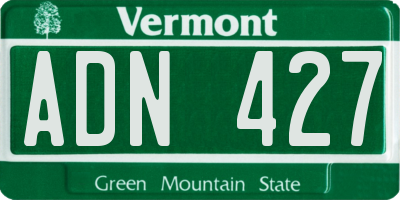 VT license plate ADN427