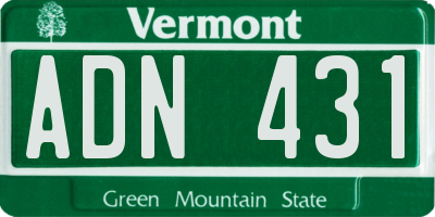 VT license plate ADN431