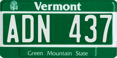 VT license plate ADN437