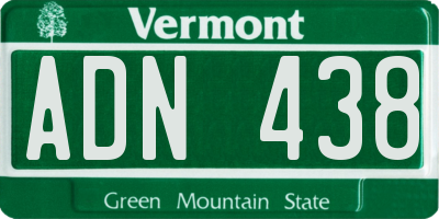 VT license plate ADN438