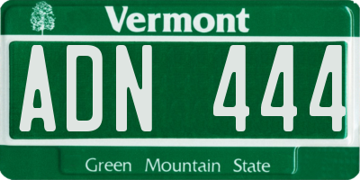 VT license plate ADN444