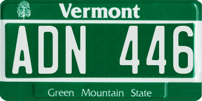 VT license plate ADN446