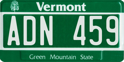 VT license plate ADN459