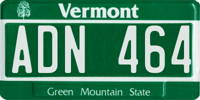 VT license plate ADN464