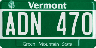 VT license plate ADN470