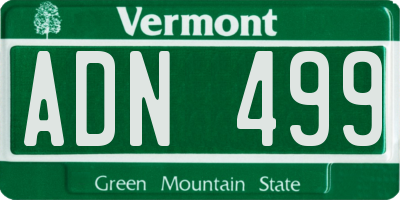 VT license plate ADN499