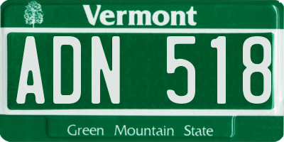 VT license plate ADN518