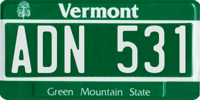 VT license plate ADN531