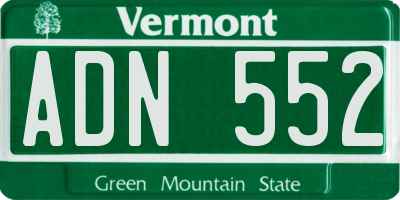 VT license plate ADN552