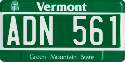 VT license plate ADN561