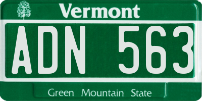 VT license plate ADN563