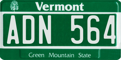 VT license plate ADN564