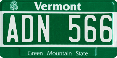 VT license plate ADN566