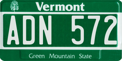VT license plate ADN572