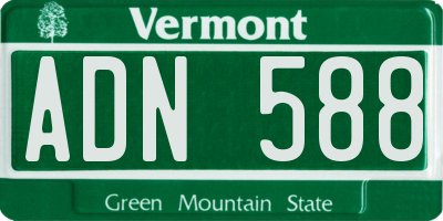 VT license plate ADN588