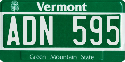 VT license plate ADN595