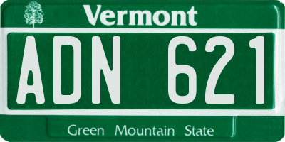 VT license plate ADN621