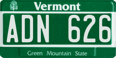 VT license plate ADN626