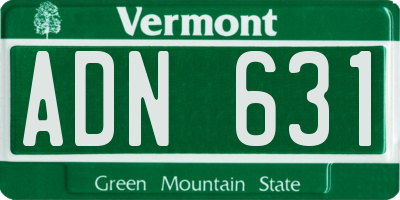 VT license plate ADN631