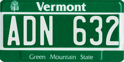VT license plate ADN632