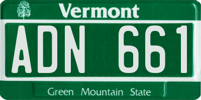 VT license plate ADN661