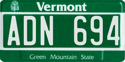 VT license plate ADN694