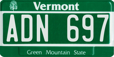 VT license plate ADN697