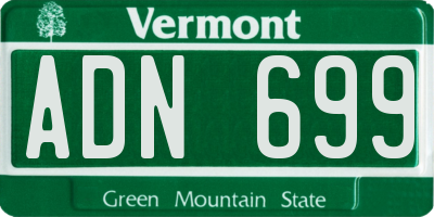 VT license plate ADN699