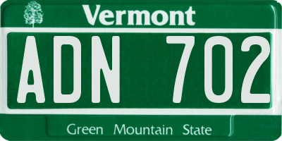VT license plate ADN702