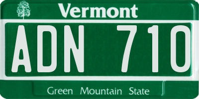 VT license plate ADN710