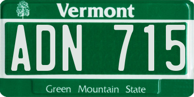 VT license plate ADN715