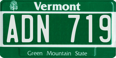 VT license plate ADN719