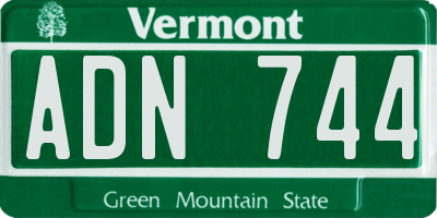 VT license plate ADN744