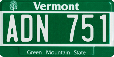 VT license plate ADN751