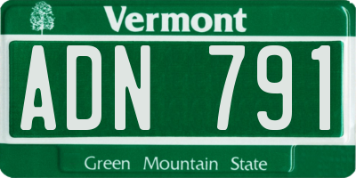 VT license plate ADN791