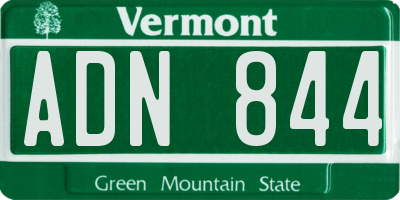 VT license plate ADN844