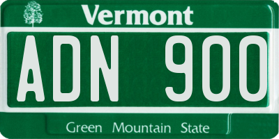 VT license plate ADN900