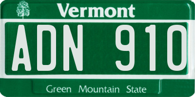 VT license plate ADN910