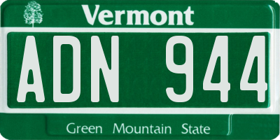 VT license plate ADN944