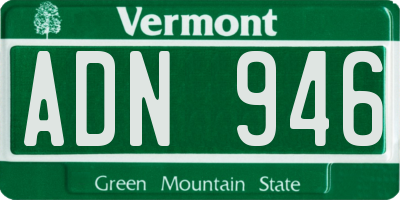 VT license plate ADN946