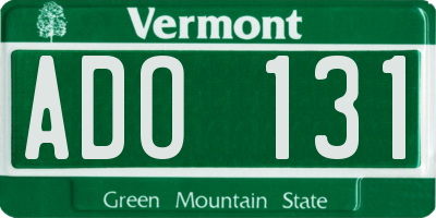 VT license plate ADO131