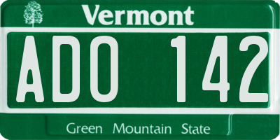 VT license plate ADO142