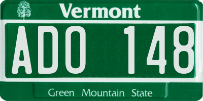 VT license plate ADO148