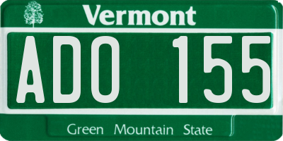 VT license plate ADO155
